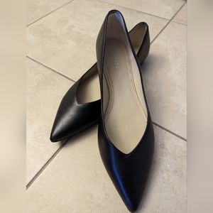 Marc Fisher Black Leather Flats